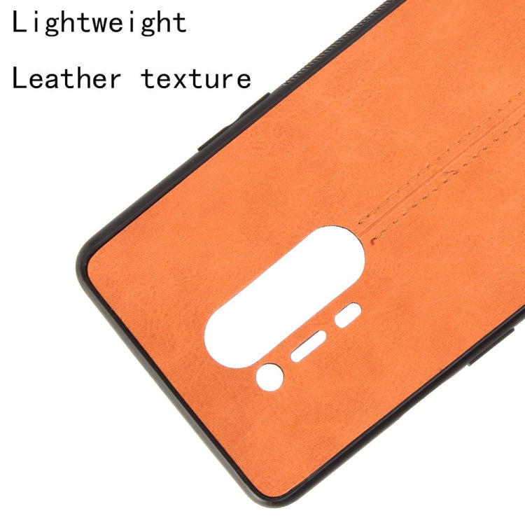 For OnePlus 8 Pro Shockproof Sewing Cow Pattern Skin PC + PU + TPU Case