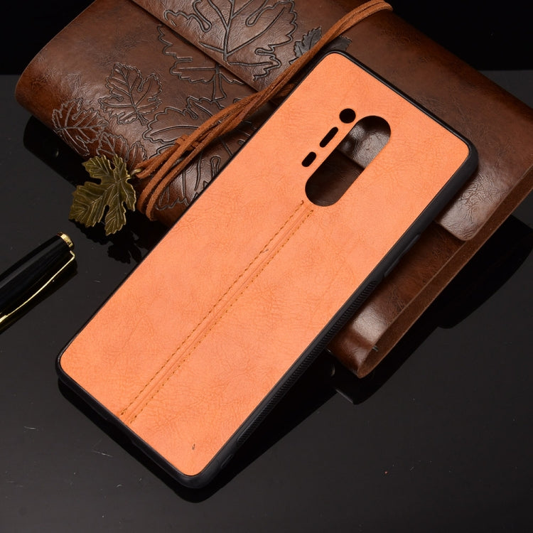 For OnePlus 8 Pro Shockproof Sewing Cow Pattern Skin PC + PU + TPU Case