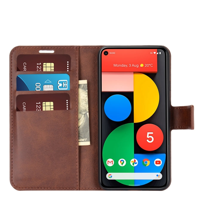 For Google Pixel 5 XL / 4a 5G Retro Calf Pattern Buckle Horizontal Flip Leather Case with Holder & Card Slots & Wallet