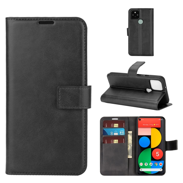 For Google Pixel 5 Retro Calf Pattern Buckle Horizontal Flip Leather Case with Holder & Card Slots & Wallet