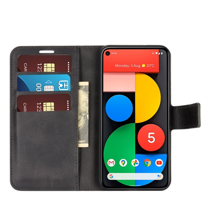 For Google Pixel 5 Retro Calf Pattern Buckle Horizontal Flip Leather Case with Holder & Card Slots & Wallet