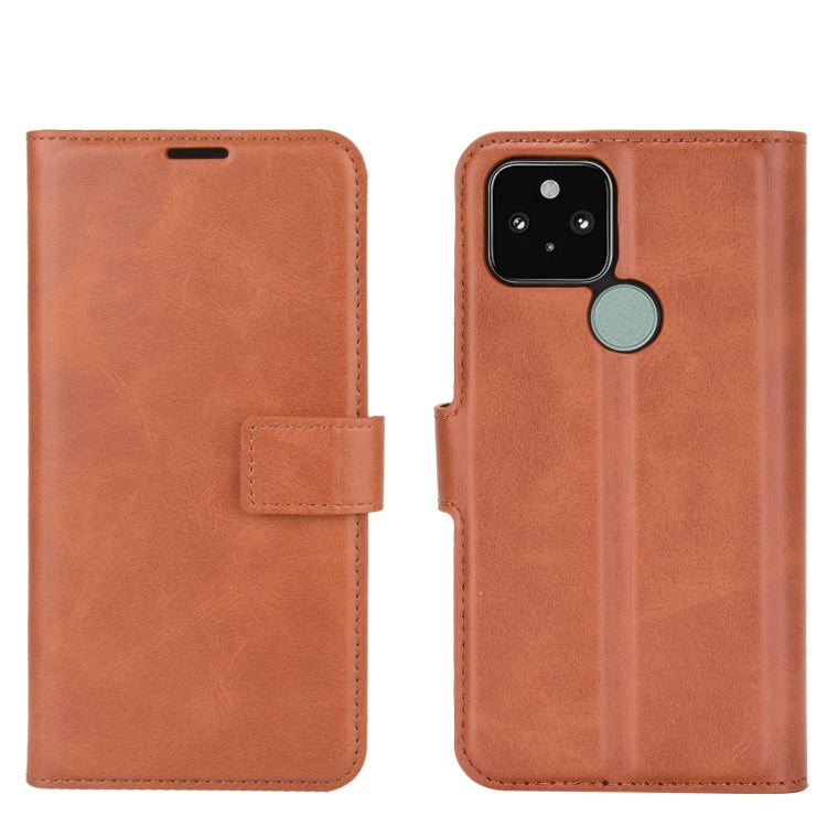 For Google Pixel 5 Retro Calf Pattern Buckle Horizontal Flip Leather Case with Holder & Card Slots & Wallet