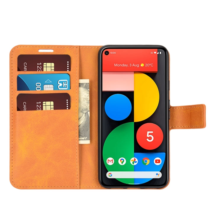 For Google Pixel 5 Retro Calf Pattern Buckle Horizontal Flip Leather Case with Holder & Card Slots & Wallet