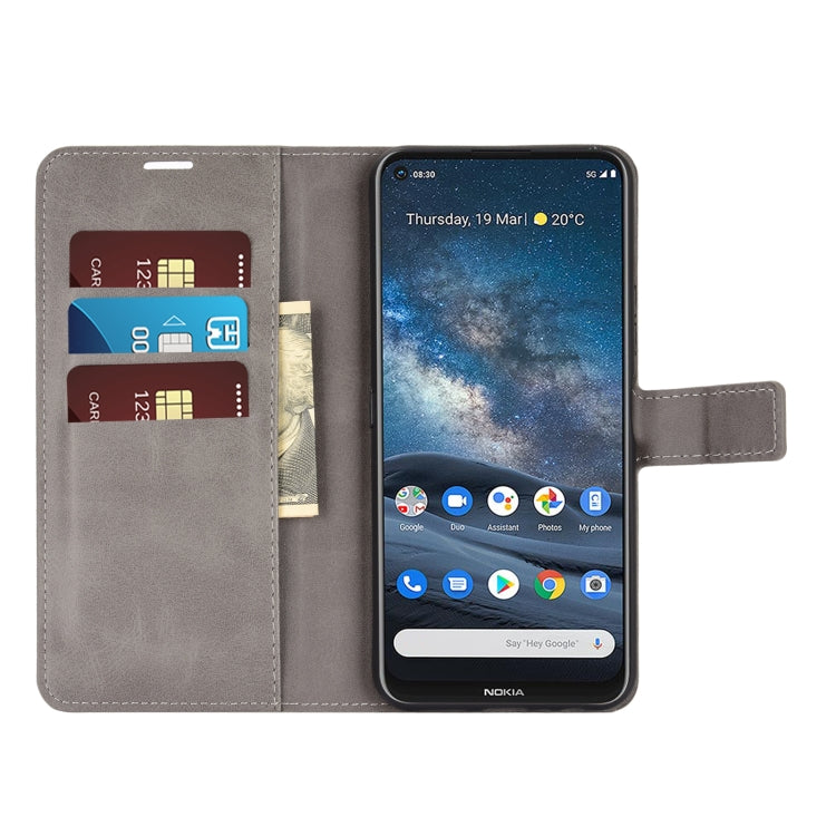 For Nokia 8.3 5G Retro Calf Pattern Buckle Horizontal Flip Leather Case with Holder & Card Slots & Wallet