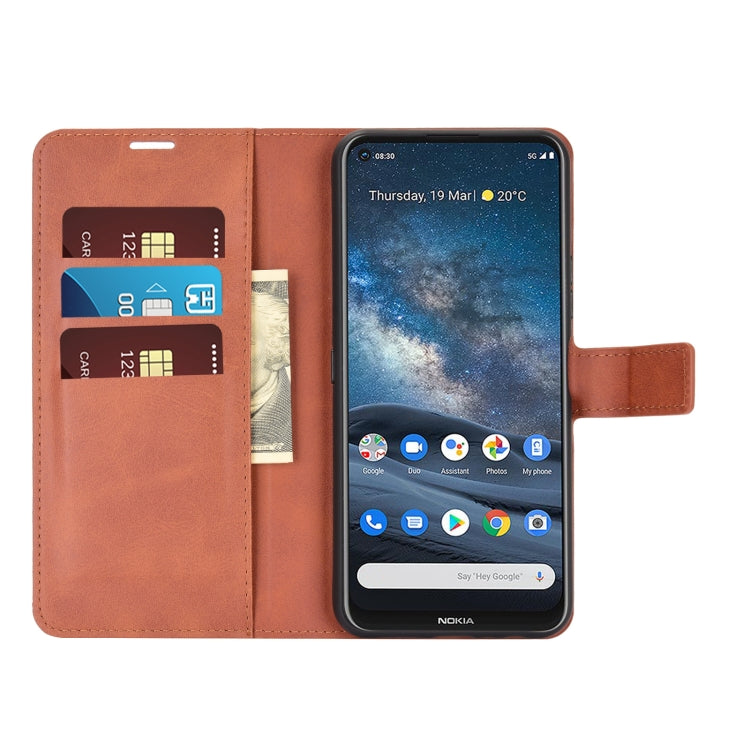 For Nokia 8.3 5G Retro Calf Pattern Buckle Horizontal Flip Leather Case with Holder & Card Slots & Wallet