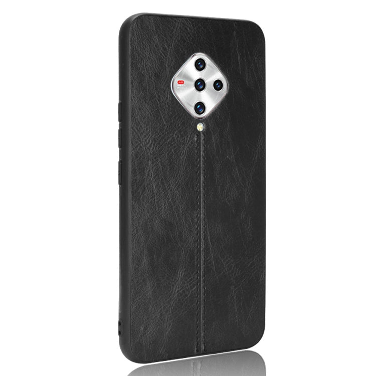 For vivo X50e Shockproof Sewing Cow Pattern Skin PC + PU + TPU Case