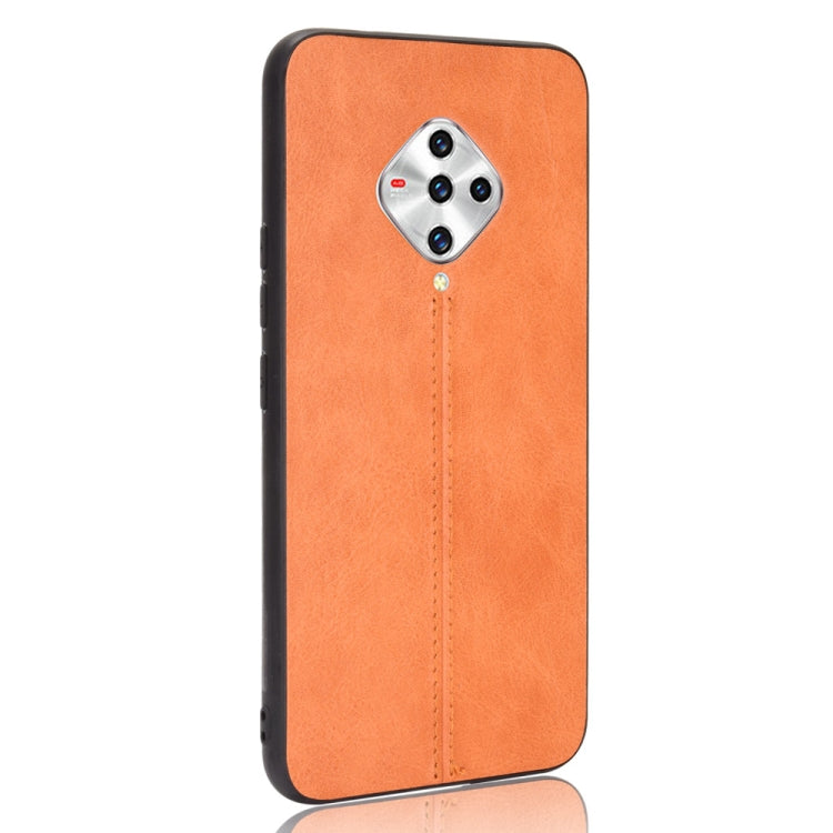 For vivo X50e Shockproof Sewing Cow Pattern Skin PC + PU + TPU Case