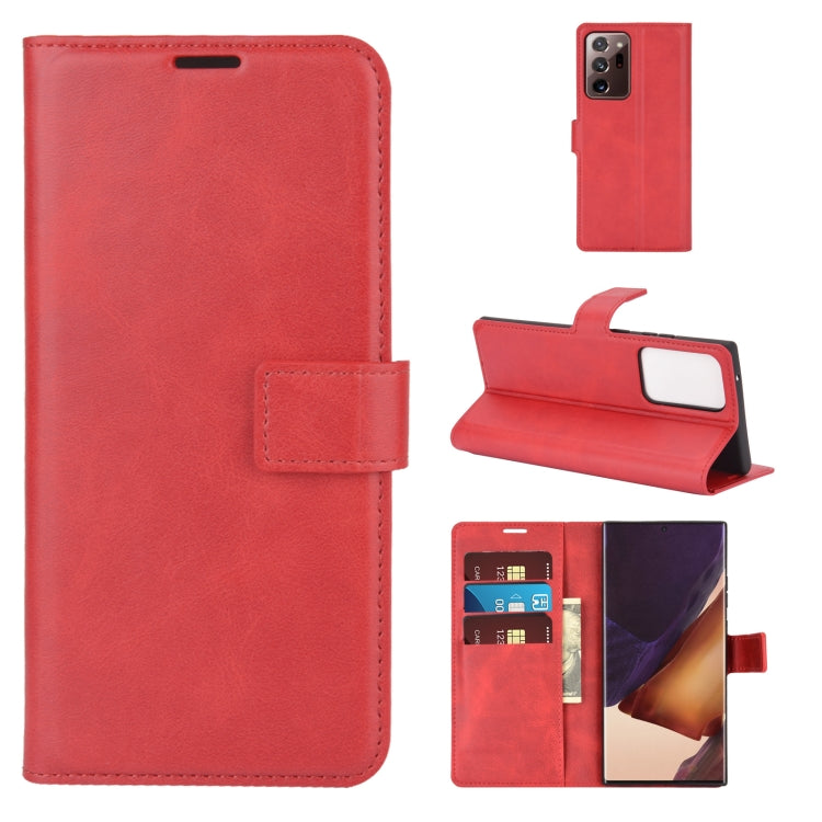 For Samsung Galaxy Note20 Ultra Retro Calf Pattern Buckle Horizontal Flip Leather Case with Holder & Card Slots & Wallet