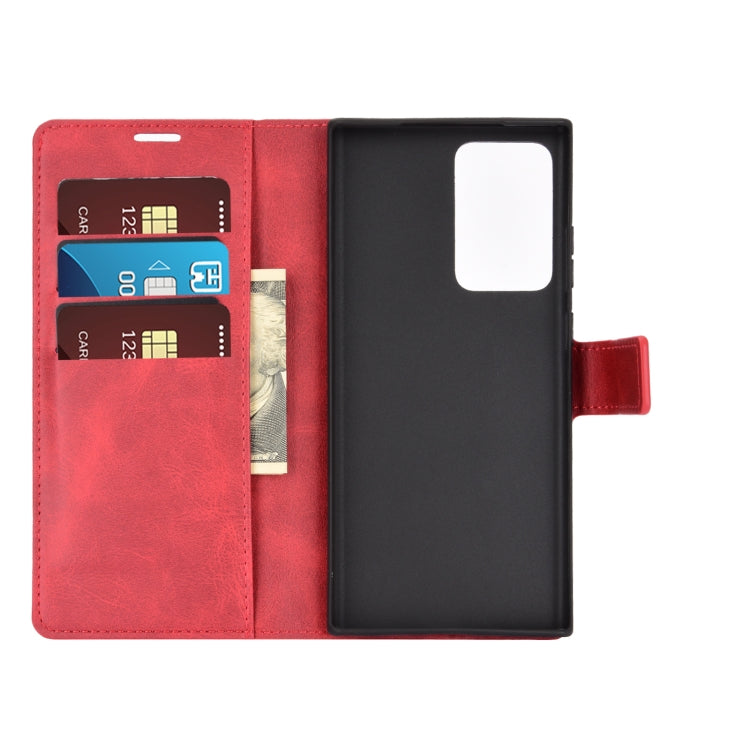 For Samsung Galaxy Note20 Ultra Retro Calf Pattern Buckle Horizontal Flip Leather Case with Holder & Card Slots & Wallet
