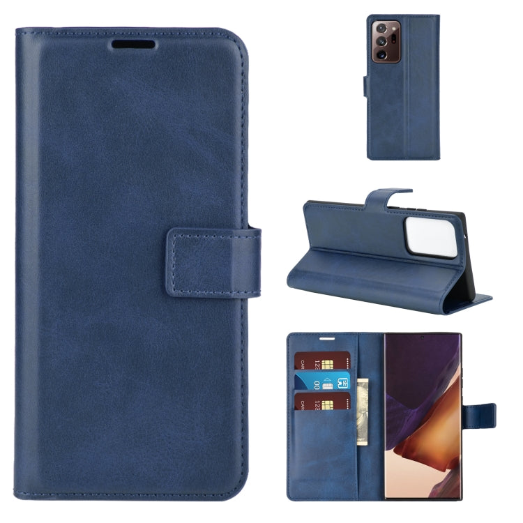 For Samsung Galaxy Note20 Ultra Retro Calf Pattern Buckle Horizontal Flip Leather Case with Holder & Card Slots & Wallet