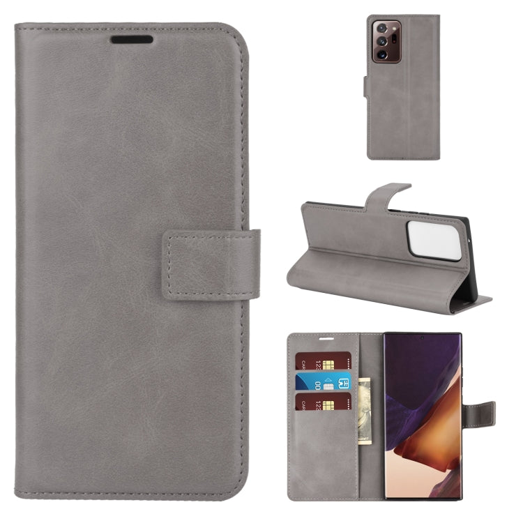 For Samsung Galaxy Note20 Ultra Retro Calf Pattern Buckle Horizontal Flip Leather Case with Holder & Card Slots & Wallet