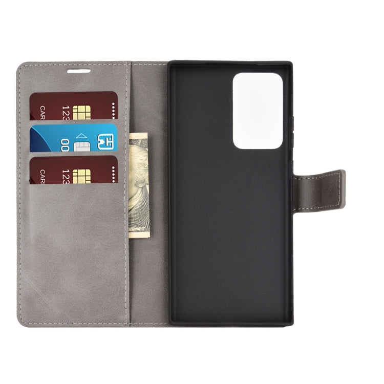 For Samsung Galaxy Note20 Ultra Retro Calf Pattern Buckle Horizontal Flip Leather Case with Holder & Card Slots & Wallet