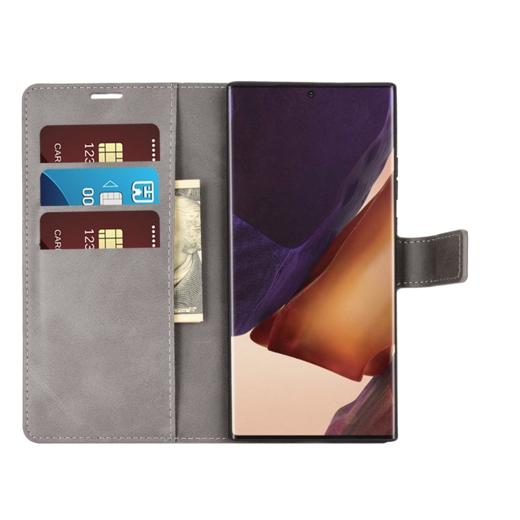 For Samsung Galaxy Note20 Ultra Retro Calf Pattern Buckle Horizontal Flip Leather Case with Holder & Card Slots & Wallet