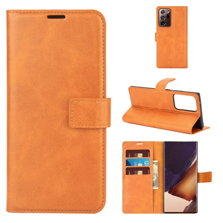 For Samsung Galaxy Note20 Ultra Retro Calf Pattern Buckle Horizontal Flip Leather Case with Holder & Card Slots & Wallet