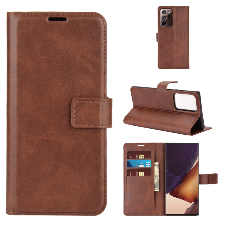 For Samsung Galaxy Note20 Ultra Retro Calf Pattern Buckle Horizontal Flip Leather Case with Holder & Card Slots & Wallet