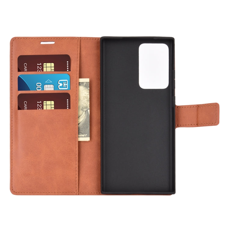 For Samsung Galaxy Note20 Ultra Retro Calf Pattern Buckle Horizontal Flip Leather Case with Holder & Card Slots & Wallet