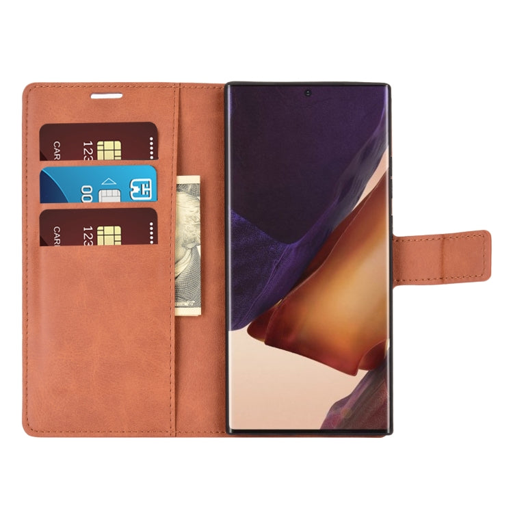 For Samsung Galaxy Note20 Ultra Retro Calf Pattern Buckle Horizontal Flip Leather Case with Holder & Card Slots & Wallet