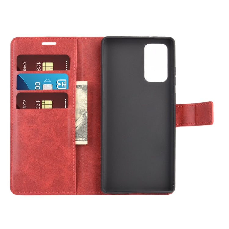 For Samsung Galaxy Note20 Retro Calf Pattern Buckle Horizontal Flip Leather Case with Holder & Card Slots & Wallet