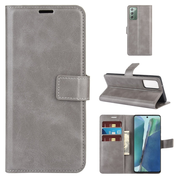 For Samsung Galaxy Note20 Retro Calf Pattern Buckle Horizontal Flip Leather Case with Holder & Card Slots & Wallet