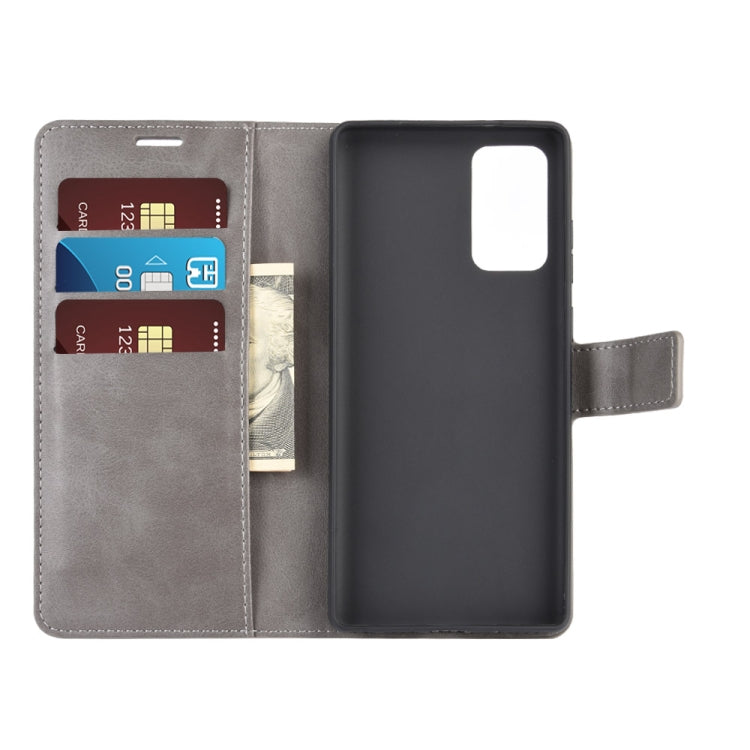 For Samsung Galaxy Note20 Retro Calf Pattern Buckle Horizontal Flip Leather Case with Holder & Card Slots & Wallet