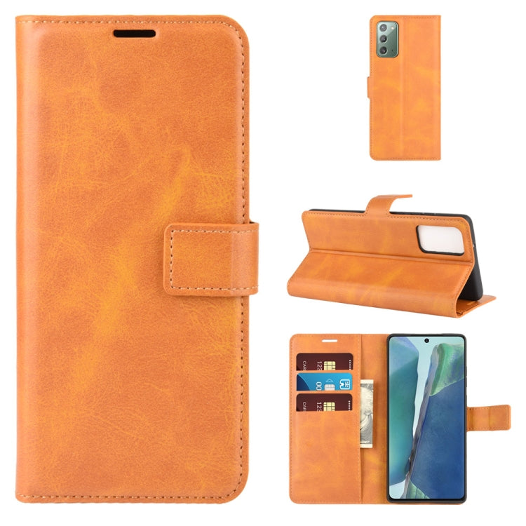 For Samsung Galaxy Note20 Retro Calf Pattern Buckle Horizontal Flip Leather Case with Holder & Card Slots & Wallet