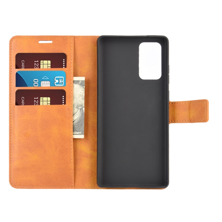 For Samsung Galaxy Note20 Retro Calf Pattern Buckle Horizontal Flip Leather Case with Holder & Card Slots & Wallet