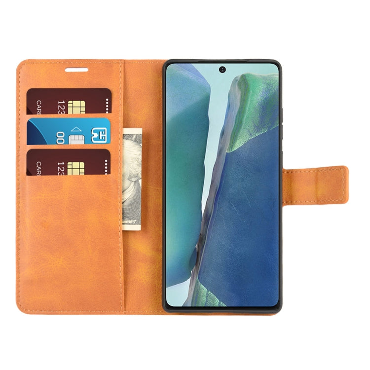 For Samsung Galaxy Note20 Retro Calf Pattern Buckle Horizontal Flip Leather Case with Holder & Card Slots & Wallet