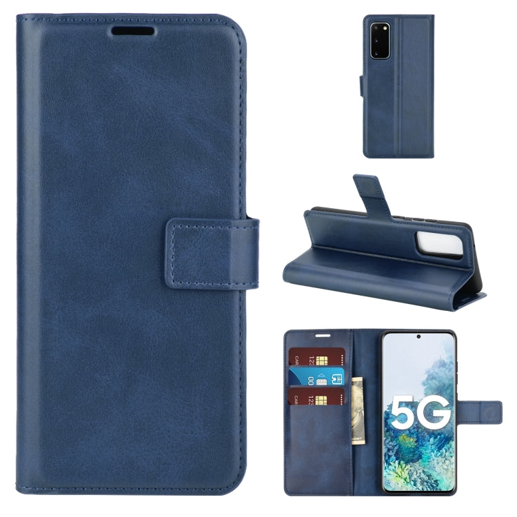 For Samsung Galaxy S20 FE Retro Calf Pattern Buckle Horizontal Flip Leather Case with Holder & Card Slots & Wallet