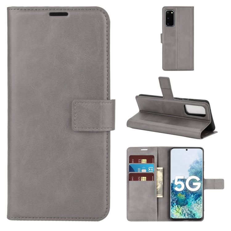 For Samsung Galaxy S20 FE Retro Calf Pattern Buckle Horizontal Flip Leather Case with Holder & Card Slots & Wallet