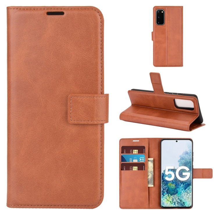 For Samsung Galaxy S20 FE Retro Calf Pattern Buckle Horizontal Flip Leather Case with Holder & Card Slots & Wallet
