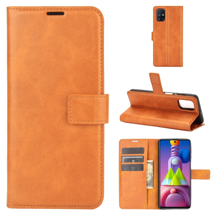 For Samsung Galaxy M51 Retro Calf Pattern Buckle Horizontal Flip Leather Case with Holder & Card Slots & Wallet