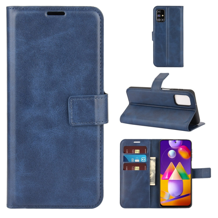 For Samsung Galaxy M31s Retro Calf Pattern Buckle Horizontal Flip Leather Case with Holder & Card Slots & Wallet