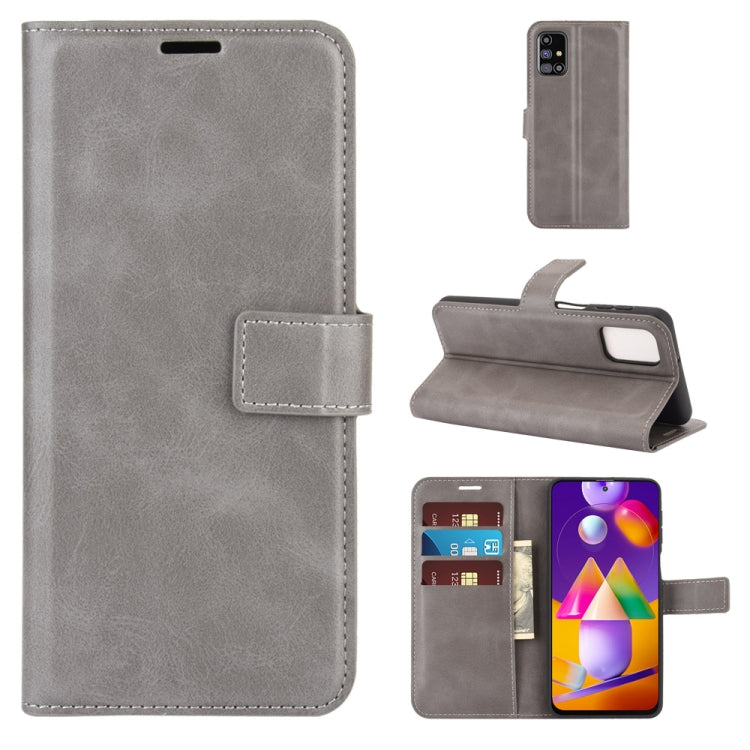For Samsung Galaxy M31s Retro Calf Pattern Buckle Horizontal Flip Leather Case with Holder & Card Slots & Wallet