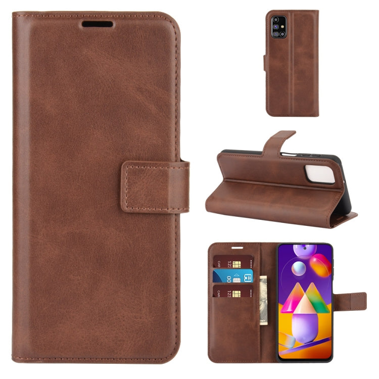 For Samsung Galaxy M31s Retro Calf Pattern Buckle Horizontal Flip Leather Case with Holder & Card Slots & Wallet