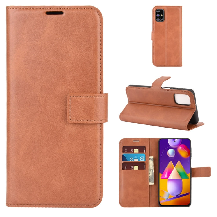 For Samsung Galaxy M31s Retro Calf Pattern Buckle Horizontal Flip Leather Case with Holder & Card Slots & Wallet
