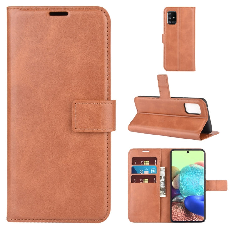 For Samsung Galaxy A71 4G Retro Calf Pattern Buckle Horizontal Flip Leather Case with Holder & Card Slots & Wallet