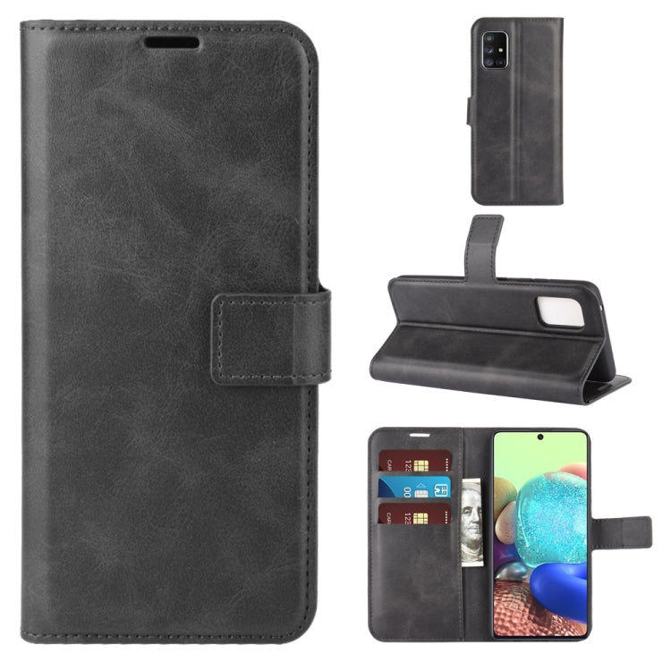 For Samsung Galaxy A71 5G Retro Calf Pattern Buckle Horizontal Flip Leather Case with Holder & Card Slots & Wallet