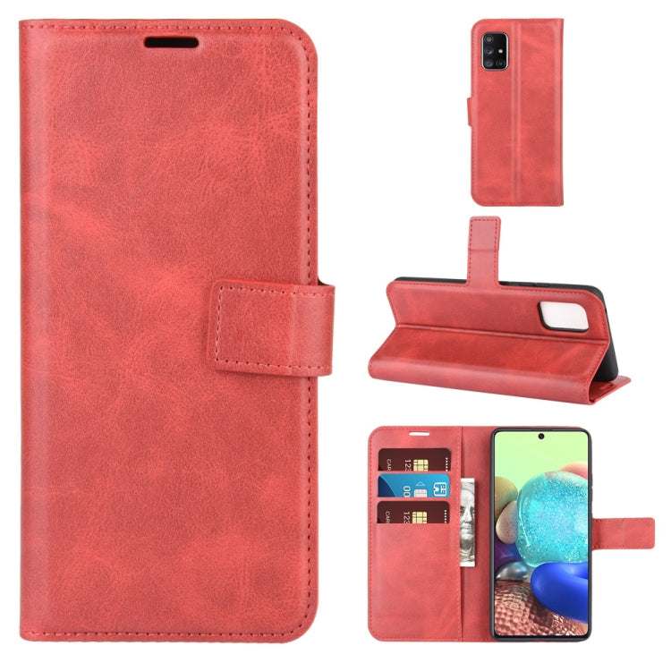 For Samsung Galaxy A71 5G Retro Calf Pattern Buckle Horizontal Flip Leather Case with Holder & Card Slots & Wallet