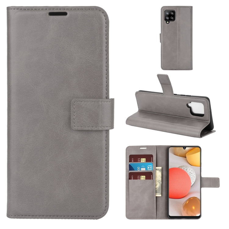 For Samsung Galaxy A42 5G Retro Calf Pattern Buckle Horizontal Flip Leather Case with Holder & Card Slots & Wallet