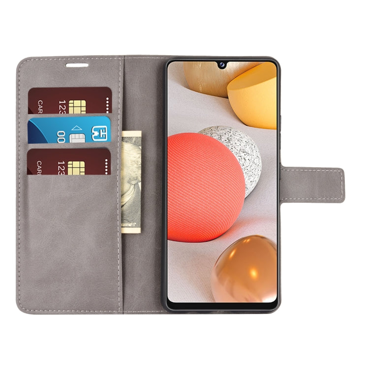 For Samsung Galaxy A42 5G Retro Calf Pattern Buckle Horizontal Flip Leather Case with Holder & Card Slots & Wallet