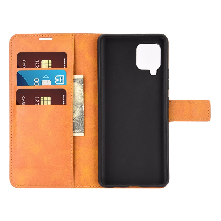 For Samsung Galaxy A42 5G Retro Calf Pattern Buckle Horizontal Flip Leather Case with Holder & Card Slots & Wallet