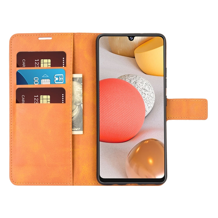 For Samsung Galaxy A42 5G Retro Calf Pattern Buckle Horizontal Flip Leather Case with Holder & Card Slots & Wallet