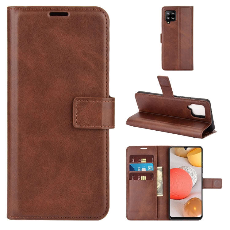 For Samsung Galaxy A42 5G Retro Calf Pattern Buckle Horizontal Flip Leather Case with Holder & Card Slots & Wallet