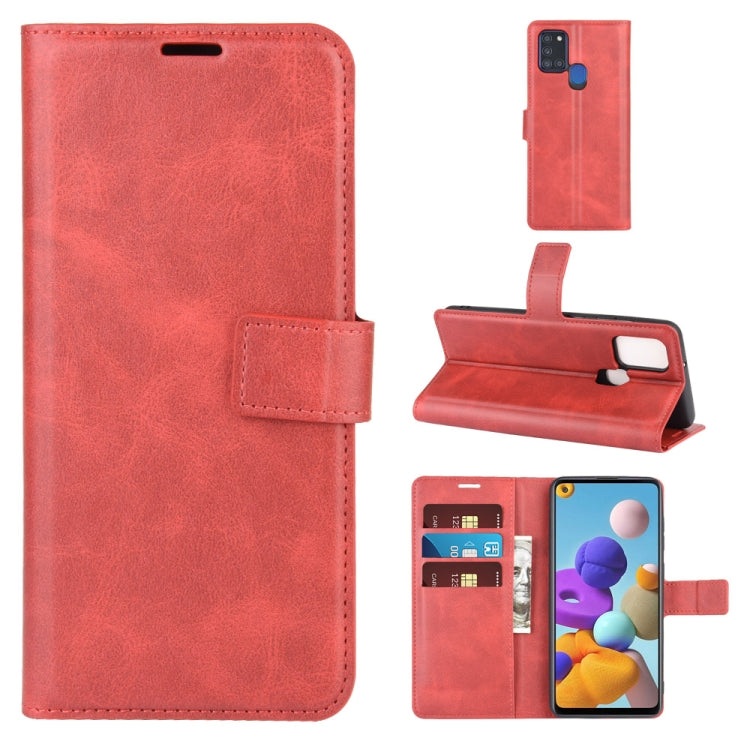 For Samsung Galaxy A21S Retro Calf Pattern Buckle Horizontal Flip Leather Case with Holder & Card Slots & Wallet