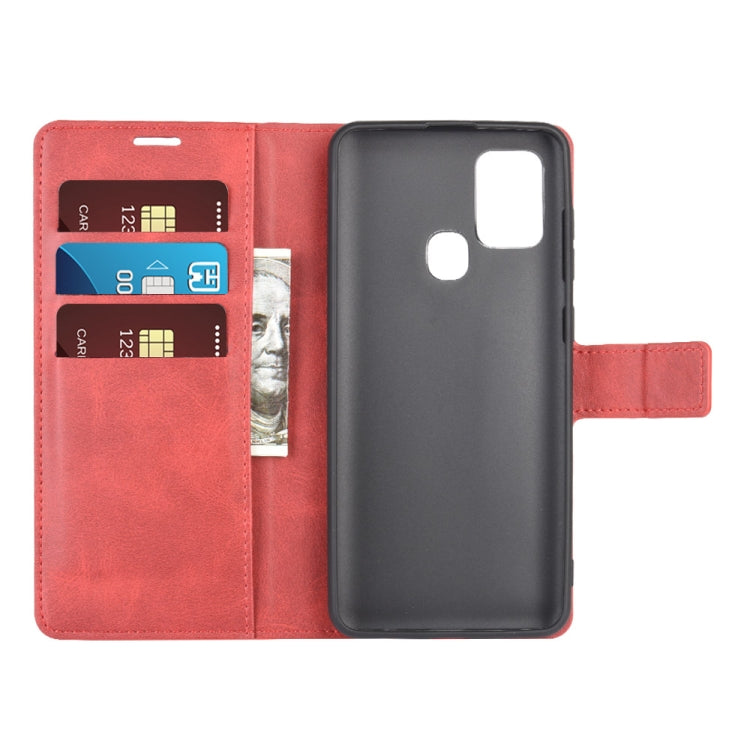For Samsung Galaxy A21S Retro Calf Pattern Buckle Horizontal Flip Leather Case with Holder & Card Slots & Wallet