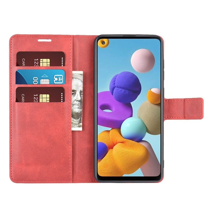 For Samsung Galaxy A21S Retro Calf Pattern Buckle Horizontal Flip Leather Case with Holder & Card Slots & Wallet