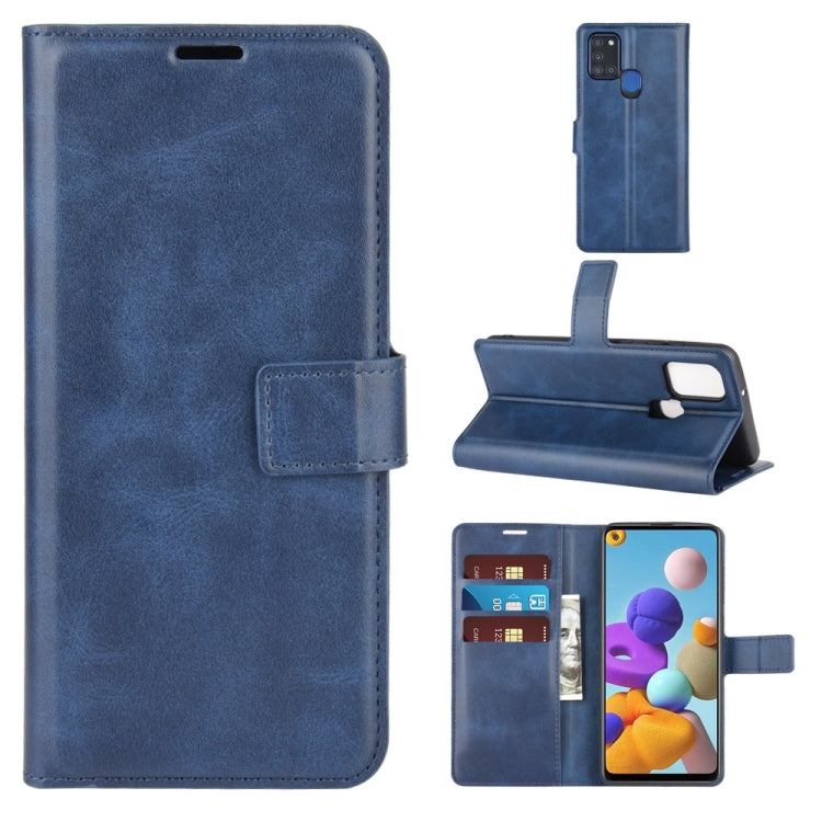 For Samsung Galaxy A21S Retro Calf Pattern Buckle Horizontal Flip Leather Case with Holder & Card Slots & Wallet