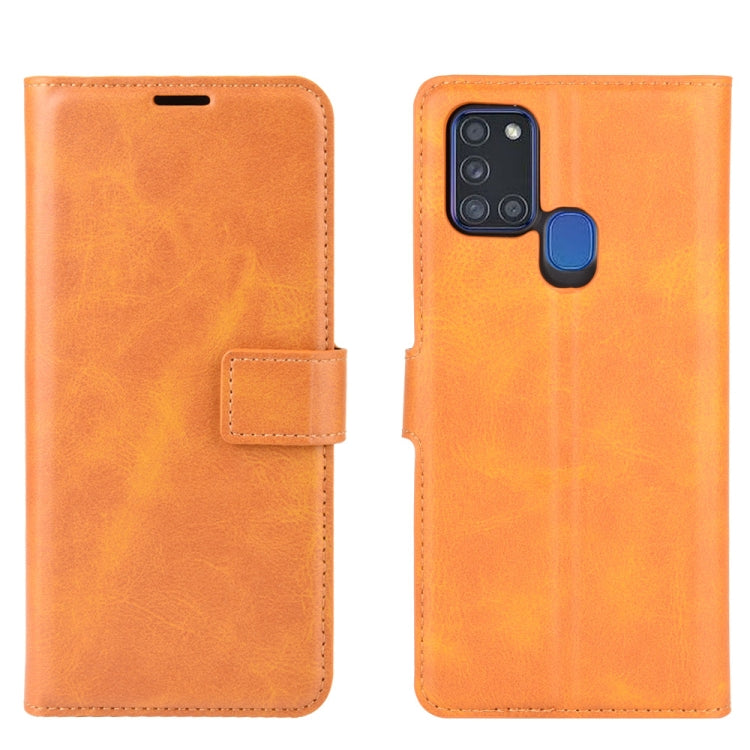 For Samsung Galaxy A21S Retro Calf Pattern Buckle Horizontal Flip Leather Case with Holder & Card Slots & Wallet