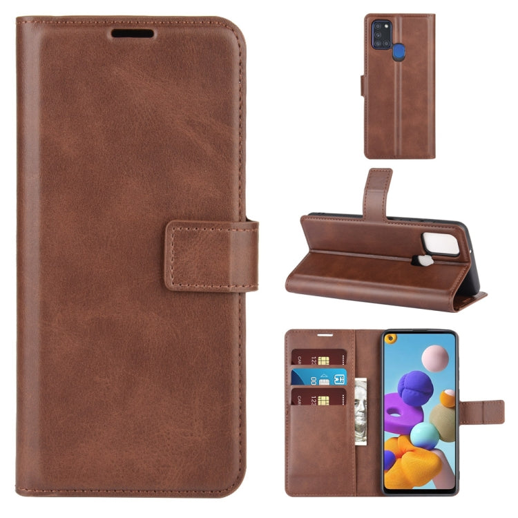 For Samsung Galaxy A21S Retro Calf Pattern Buckle Horizontal Flip Leather Case with Holder & Card Slots & Wallet