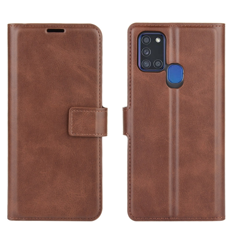 For Samsung Galaxy A21S Retro Calf Pattern Buckle Horizontal Flip Leather Case with Holder & Card Slots & Wallet